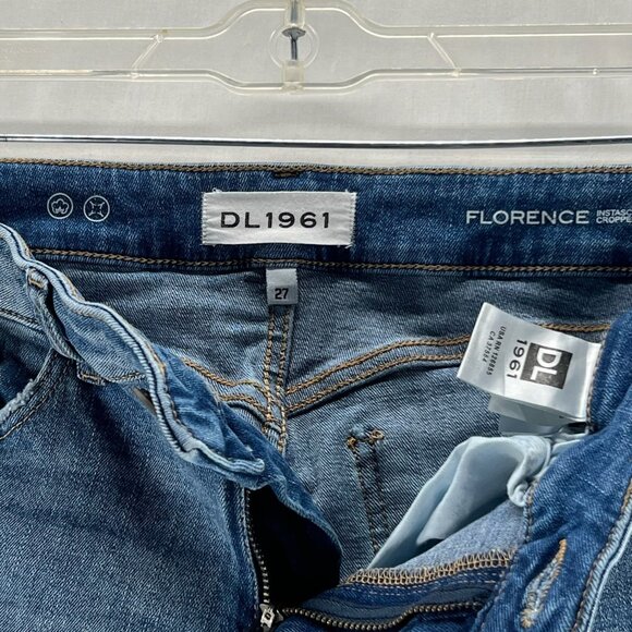 DL1961 Florence Instasculpt Cropped Jeans Women 27 Stretch Denim Skinny Leg Blue - Picture 13 of 14